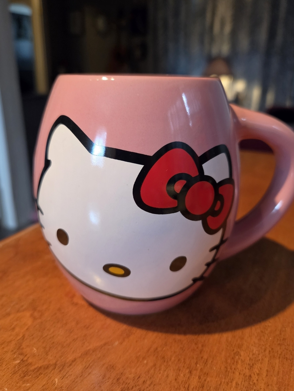 Hello Kitty Pink Mug with Red Bow Accent Sanrio